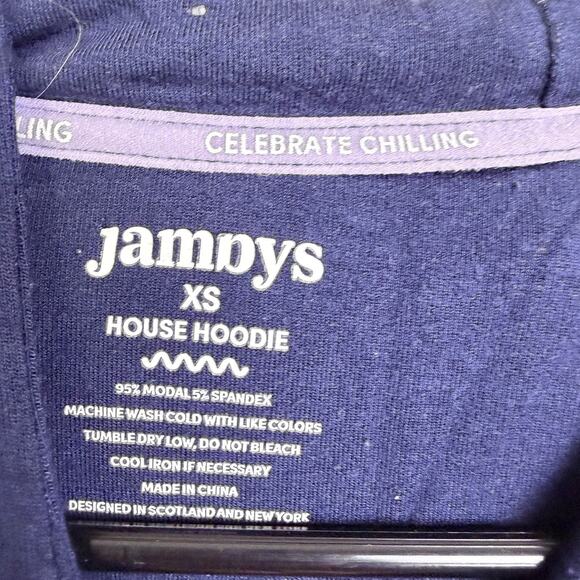 Jambys House Hoodie XS Blue Pullover Soft Cozy Lounge Comfort Drawstring * - Picture 10 of 10